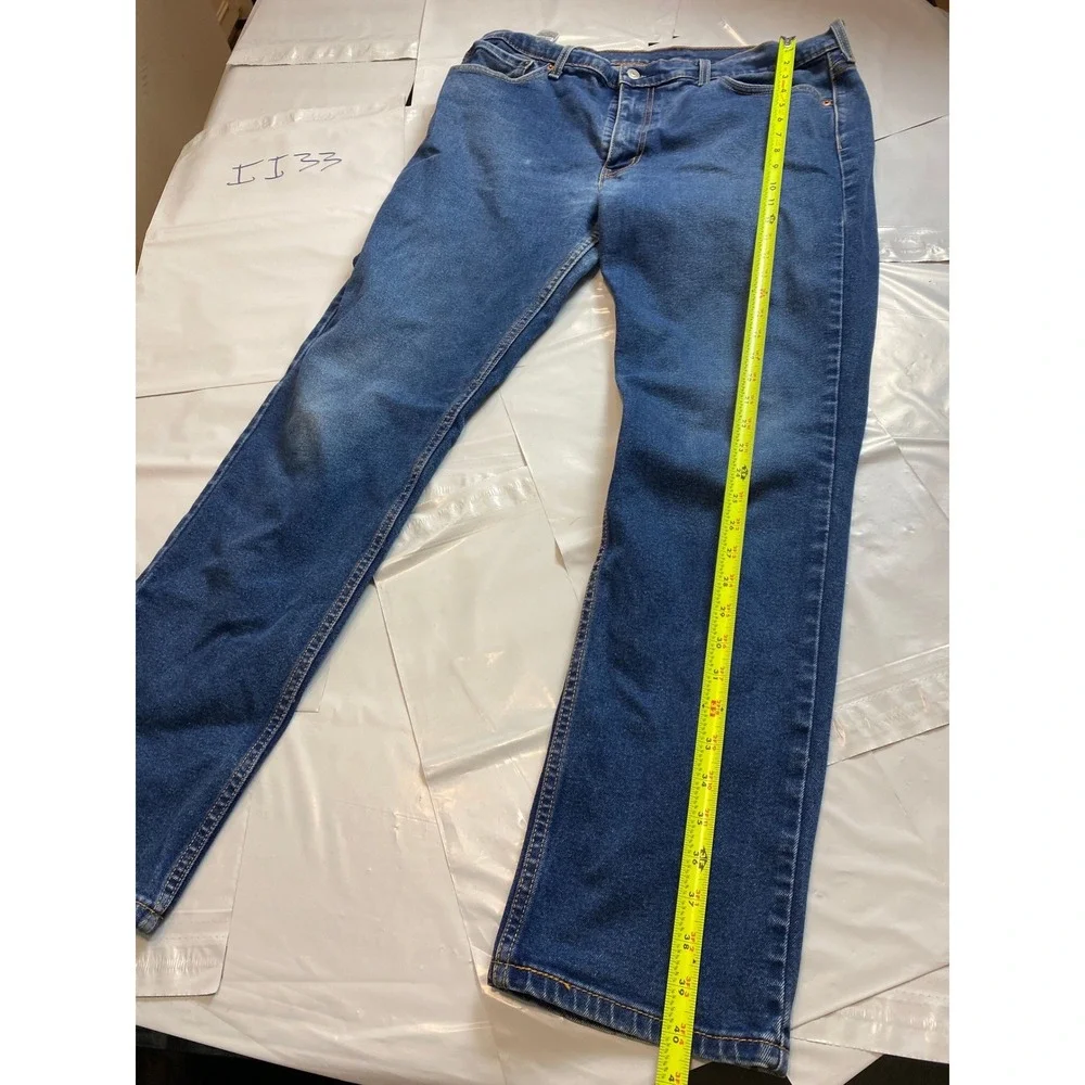 Levis 505 Regular Fit Straight Leg Jeans Mens 38x32 Medium Wash‎ Blue Denim